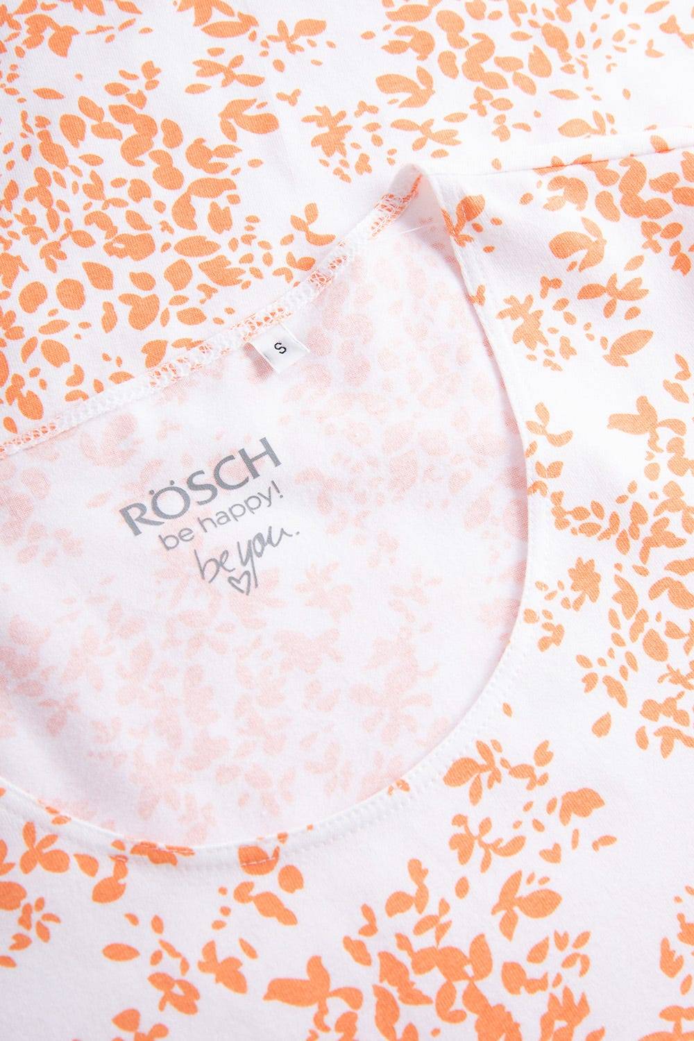 Rösch Nachthemd im Blümchen-Design Orange Baumwolle/Elasthan Sonderangebot der Fabrik