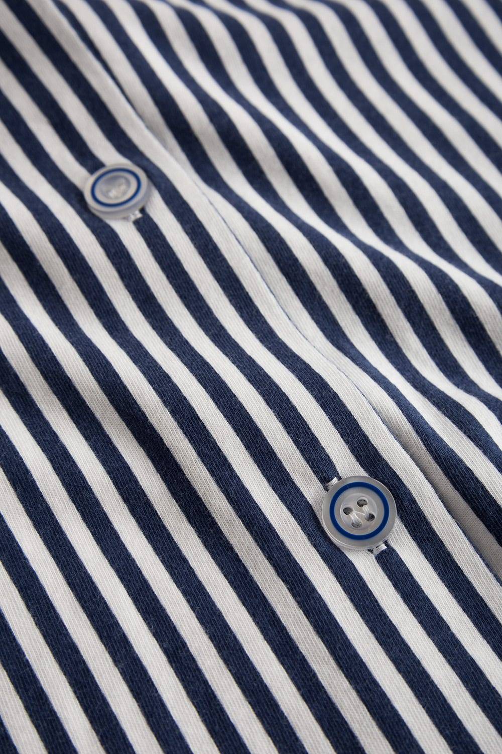 Rösch Pyjama im Streifendruck Herrenhemd-Stil Bermuda Knopfleiste 100% Baumwolle 50% Rabatt mit kostenlosem Versand