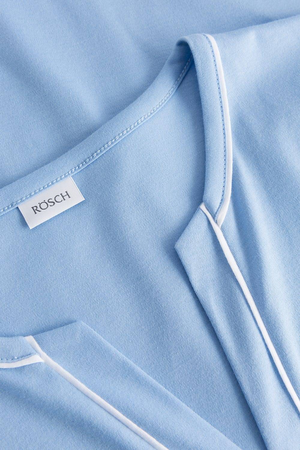 Rösch Nachthemd im Kimono-Stil Paspeln Halbarm 100% Baumwolle Clearance-Verkauf