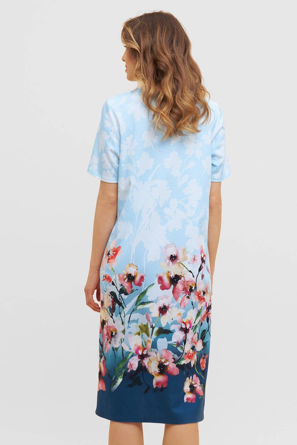 Rösch Nachtkleid mit platziertem Druck Kurzarm Baumwolle/Modal Black Friday Preise