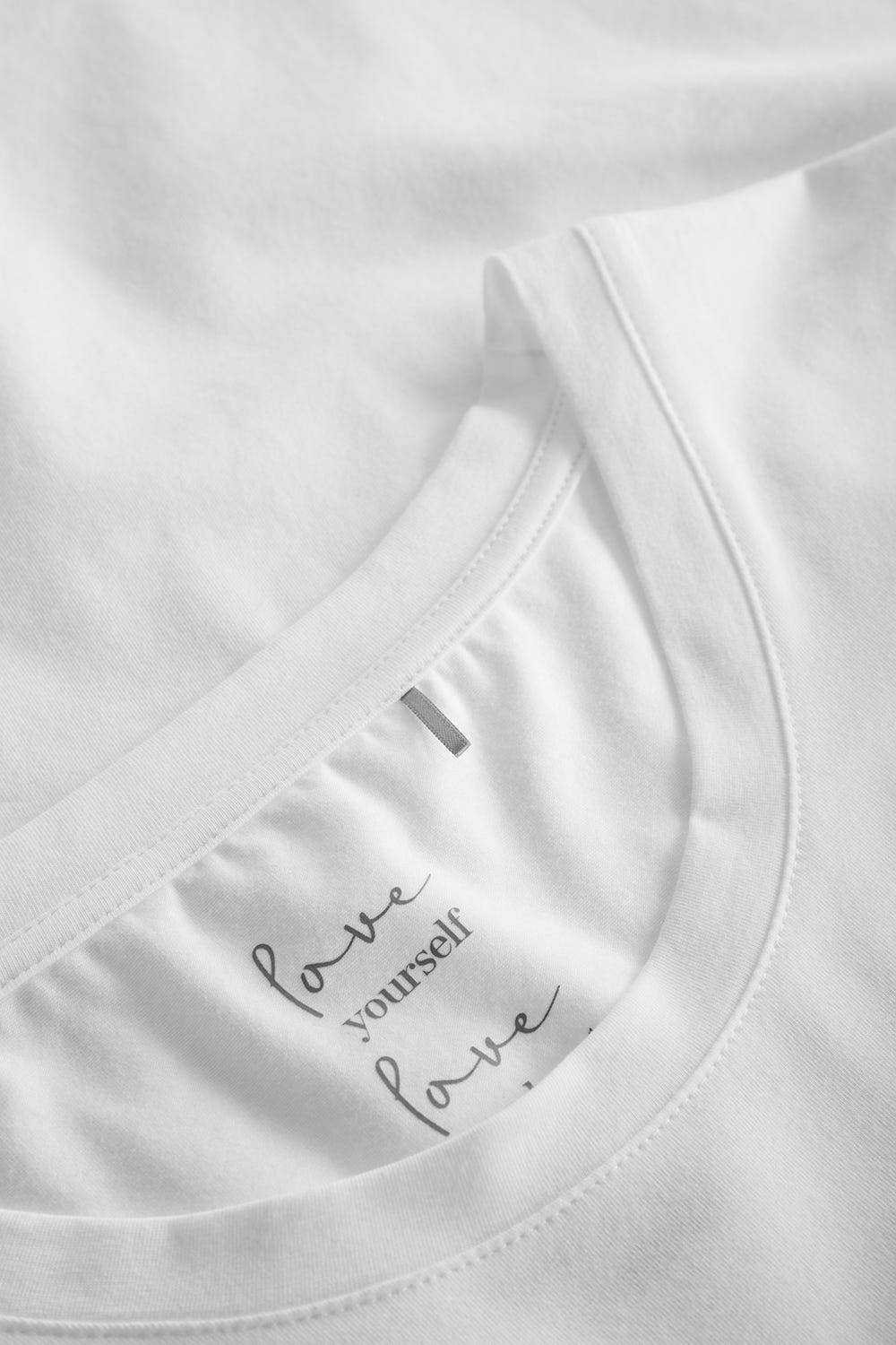 Rösch Basic T-Shirt Weiß Uni Stickereidetail Bio-Baumwolle/Elasthan thx Meist gekauft