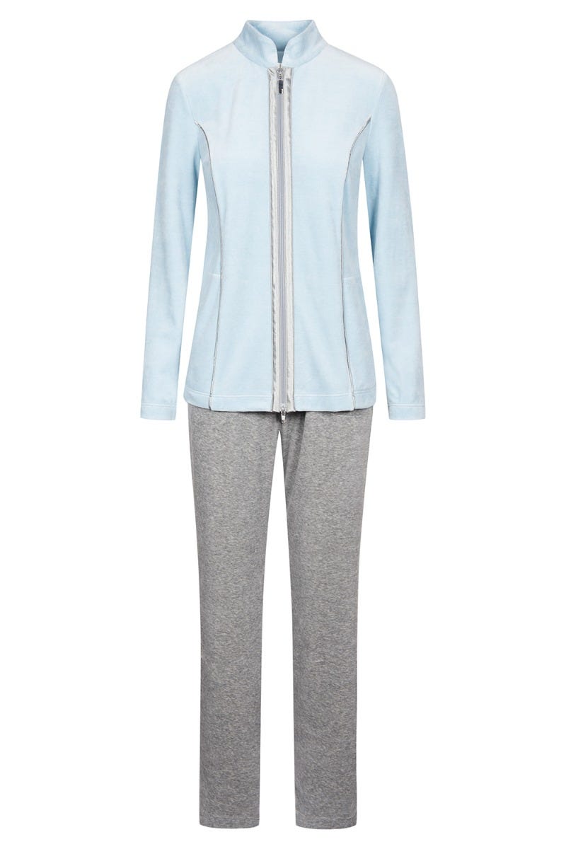 Rösch Nicki-Hausanzug Lang Figurschmeichler Reißverschluss Baumwolle/Polyester Fabrikpreis