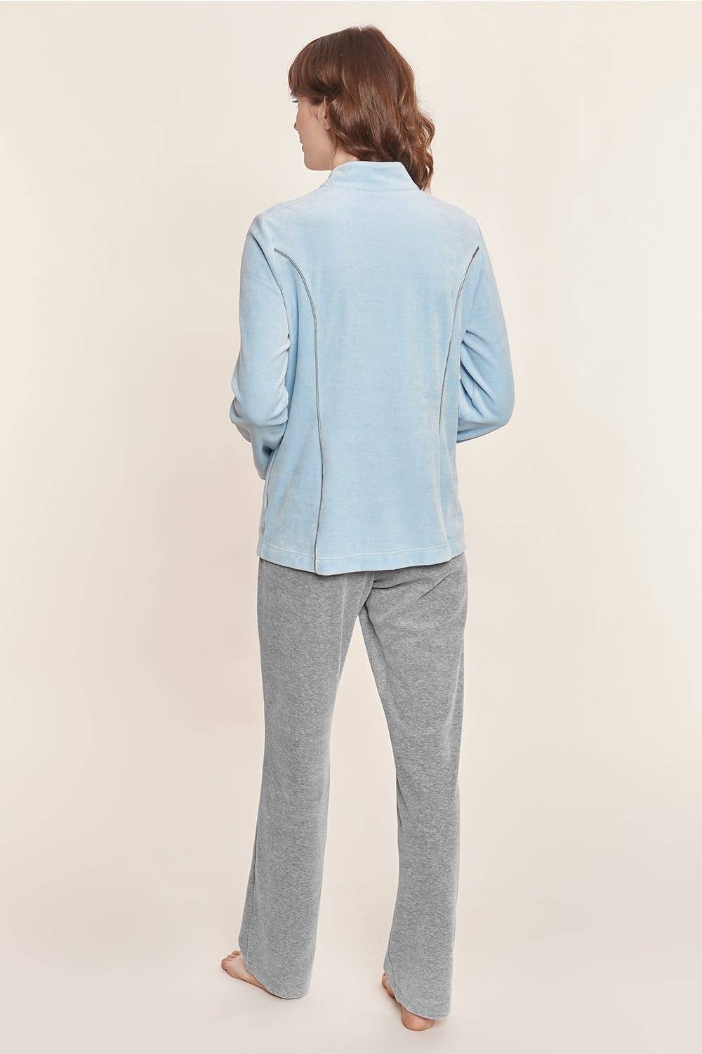 Rösch Nicki-Hausanzug Lang Figurschmeichler Reißverschluss Baumwolle/Polyester Fabrikpreis