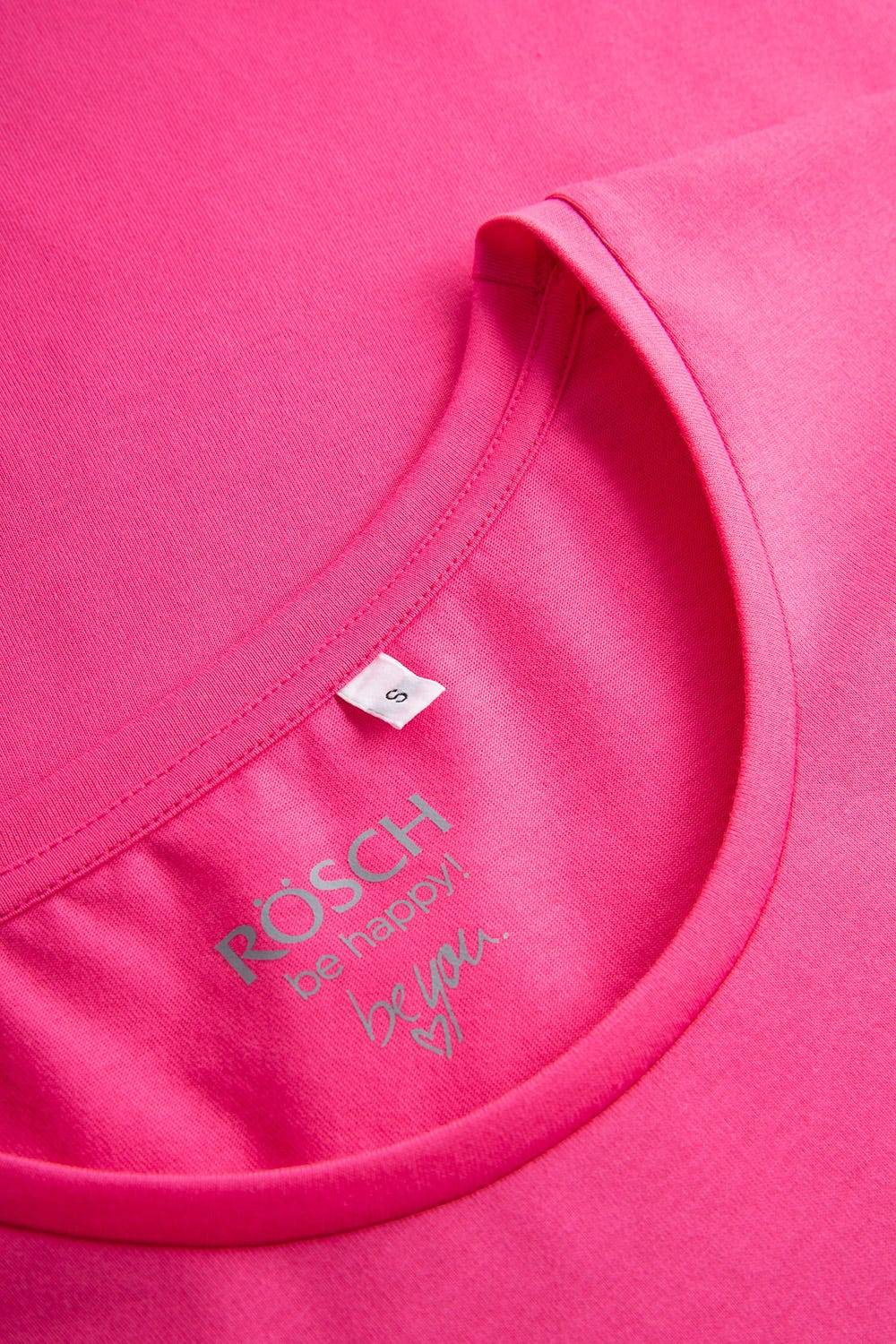 Rösch Nachthemd mit Schriftzug &quot;Think Happy&quot; Pink Kurzarm 100% Baumwolle Günstig kaufen