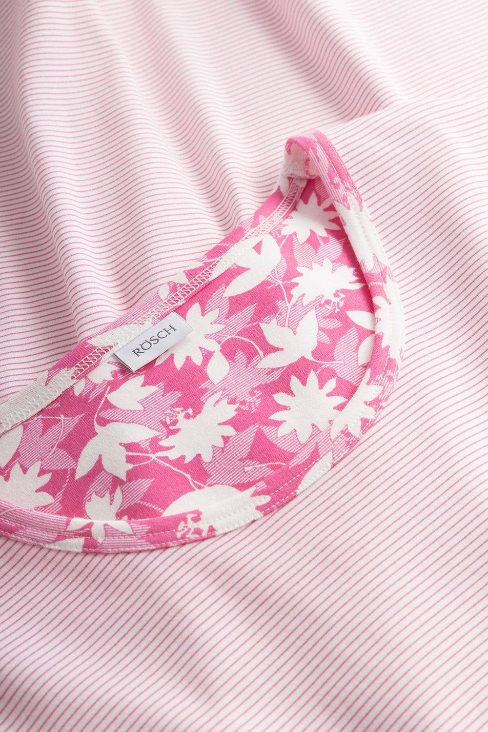 Rösch Nachthemd im Mustermix Brusttasche Winter Warm 100% Baumwolle Preisnachlass