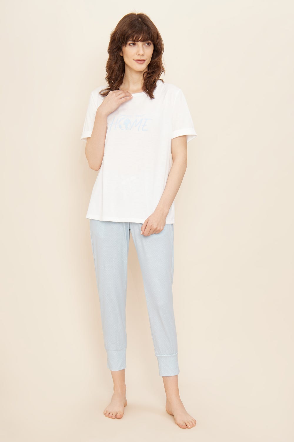 Rösch T-Shirt mit Schriftzug &quot;Save our home&quot; Mix und Match 100% Baumwolle Weihnachtsangebot