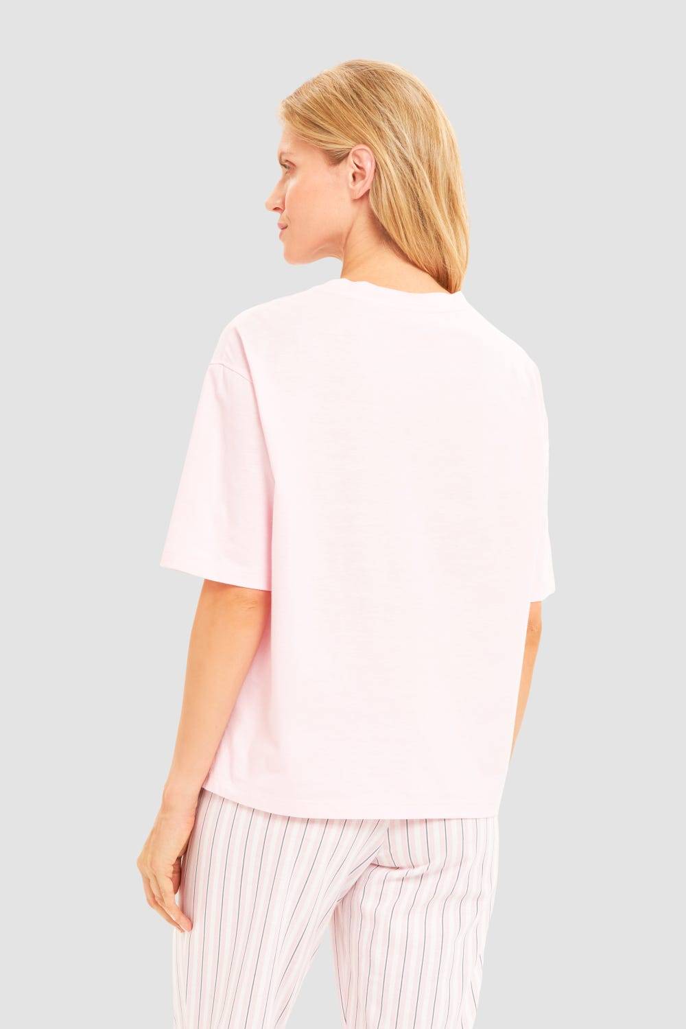 Rösch Basic Pyjamashirt Kurzarm im sportiven Look Osterangebot