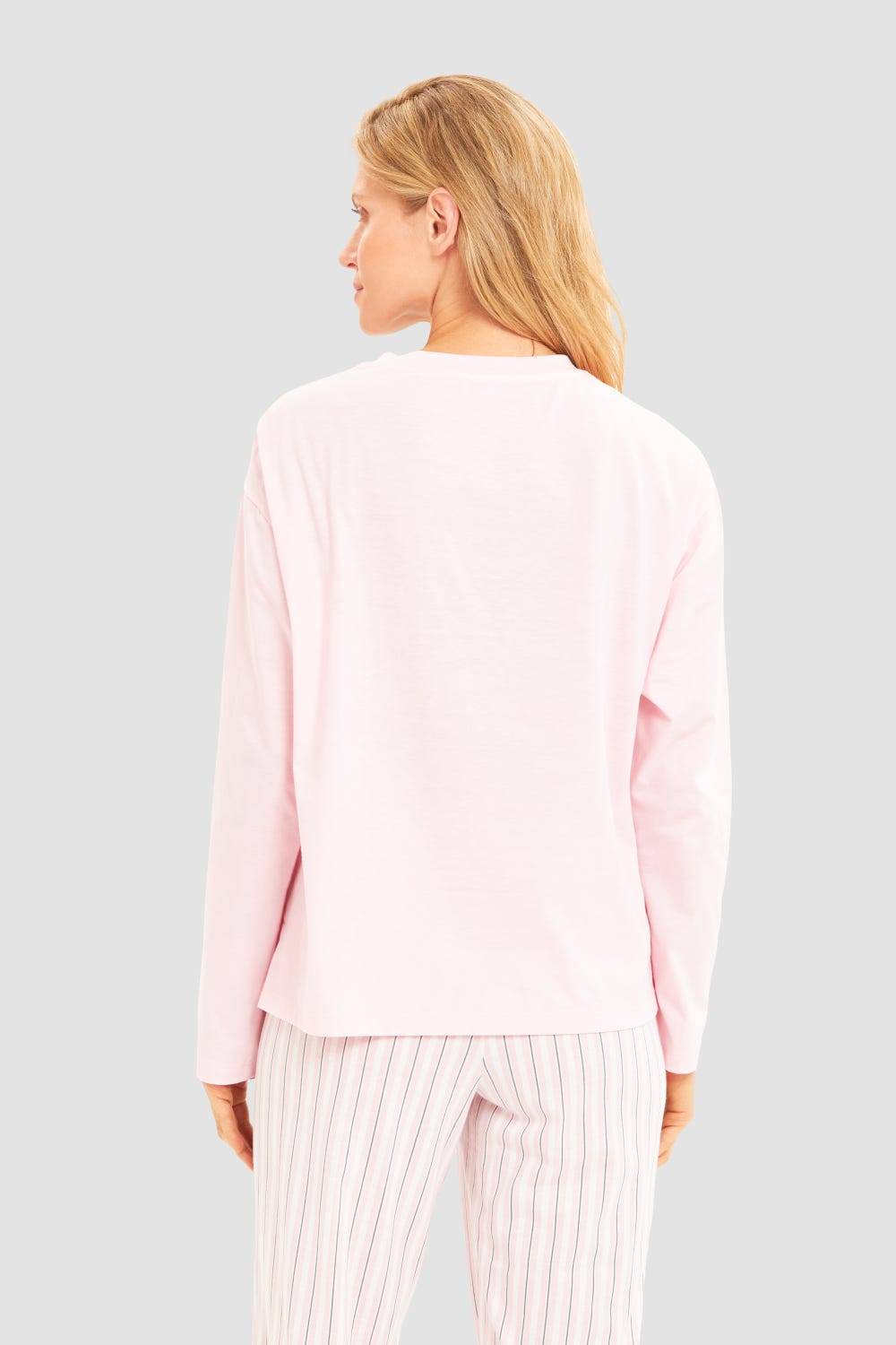 Rösch Basic Pyjamashirt Langarm im sportiven Look Vatertagsangebot