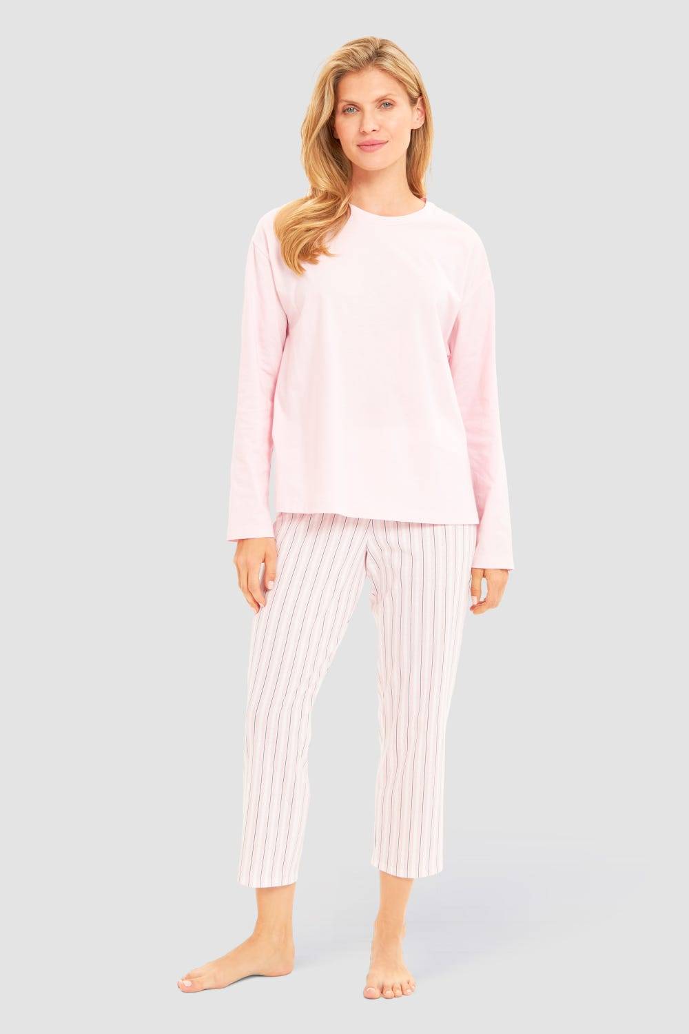 Rösch Basic Pyjamashirt Langarm im sportiven Look Vatertagsangebot