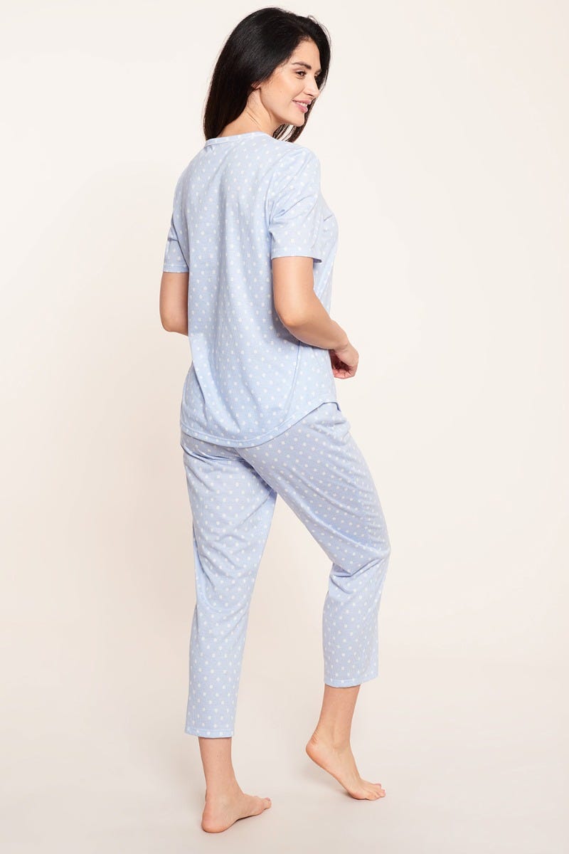 Rösch Pyjama im Mustermix Punkte Streifen verspielt 100% Baumwolle 1884144 Blitzangebot