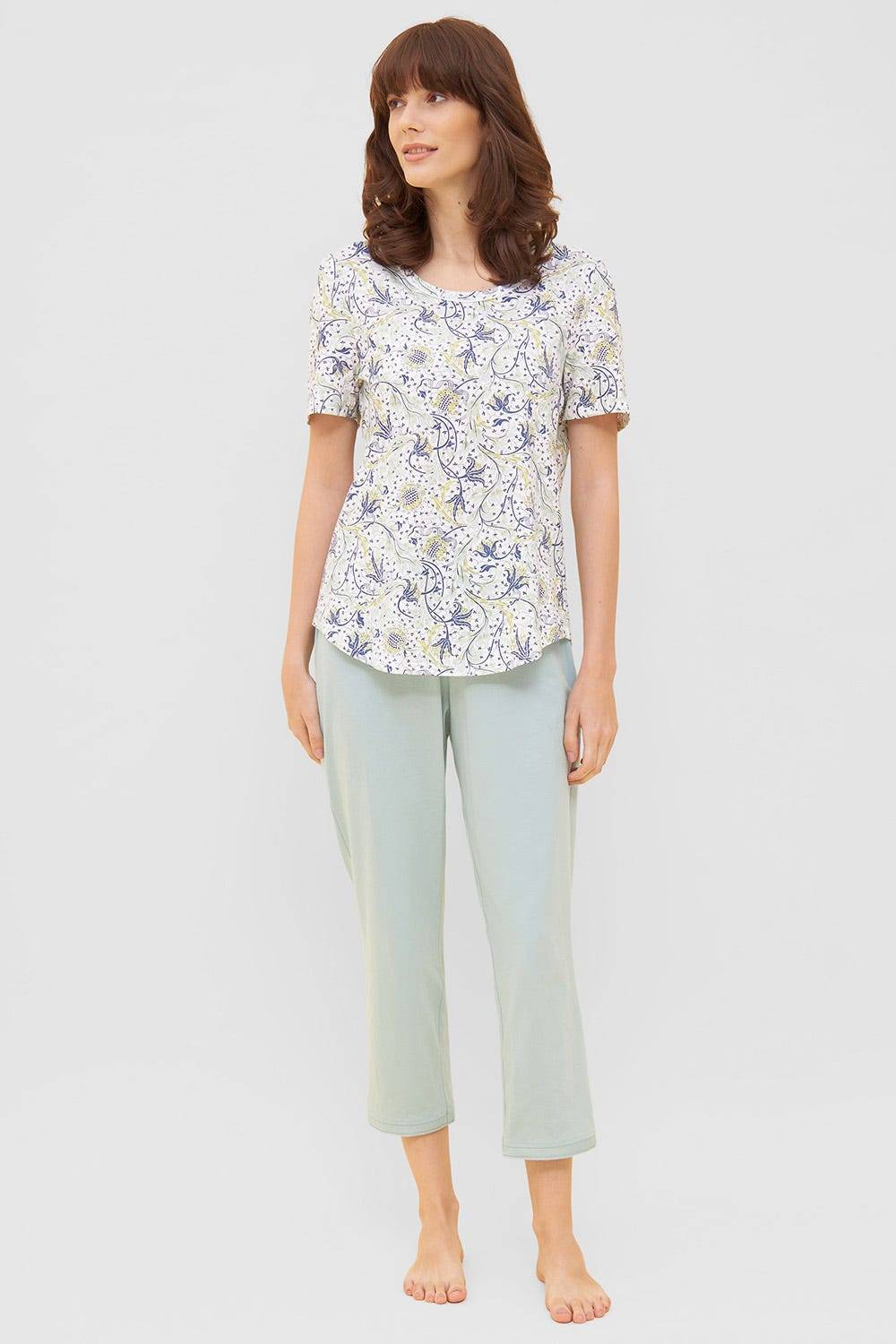 Rösch Basic T-Shirt Kurzarm im floralen Ornament-Print Mix &amp; Match 1884807 VIP-Rabatte