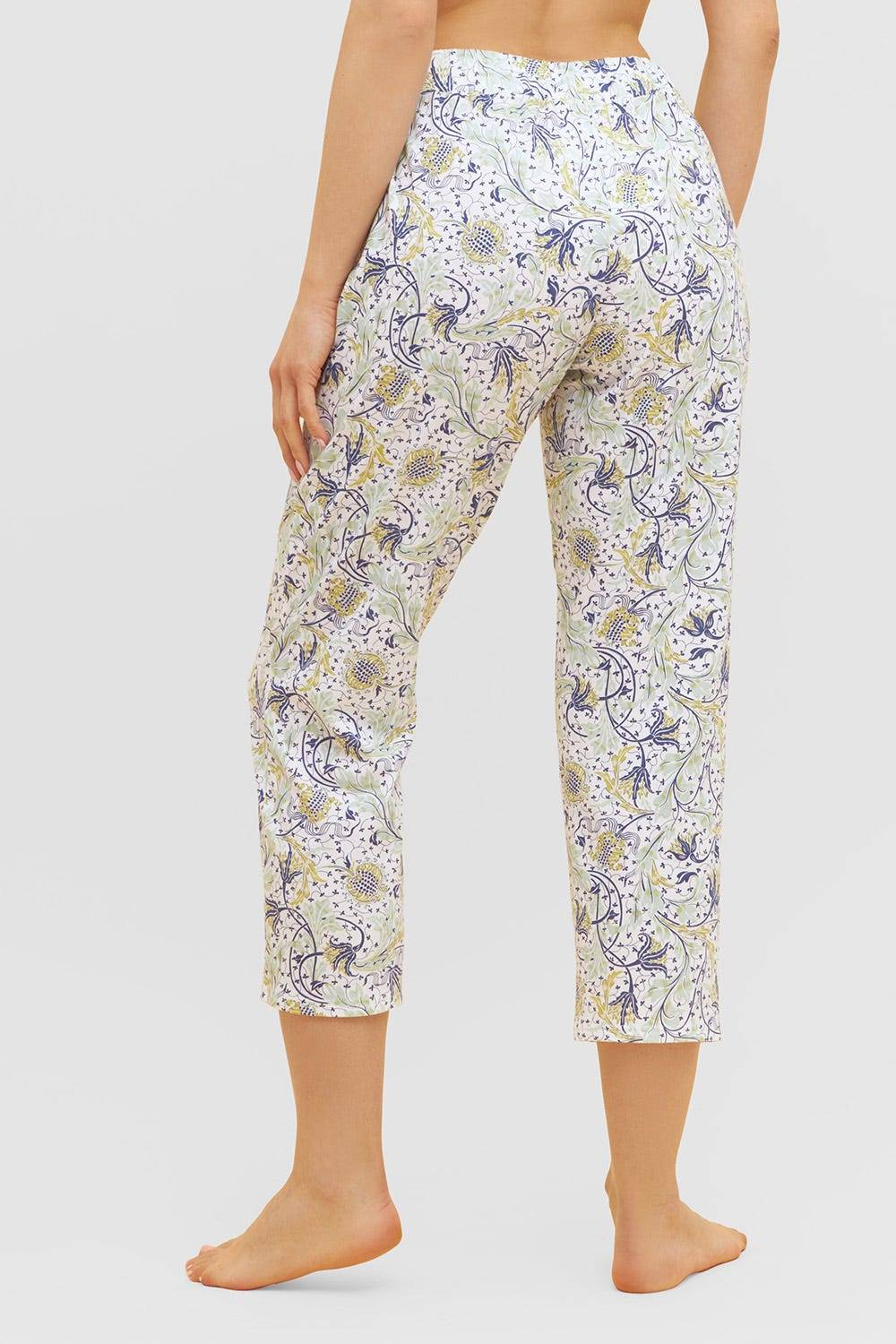 Rösch Basic 7/8-Pyjamahose im floralen Ornament-Print Mix &amp; Match 1884809 Wochenangebot