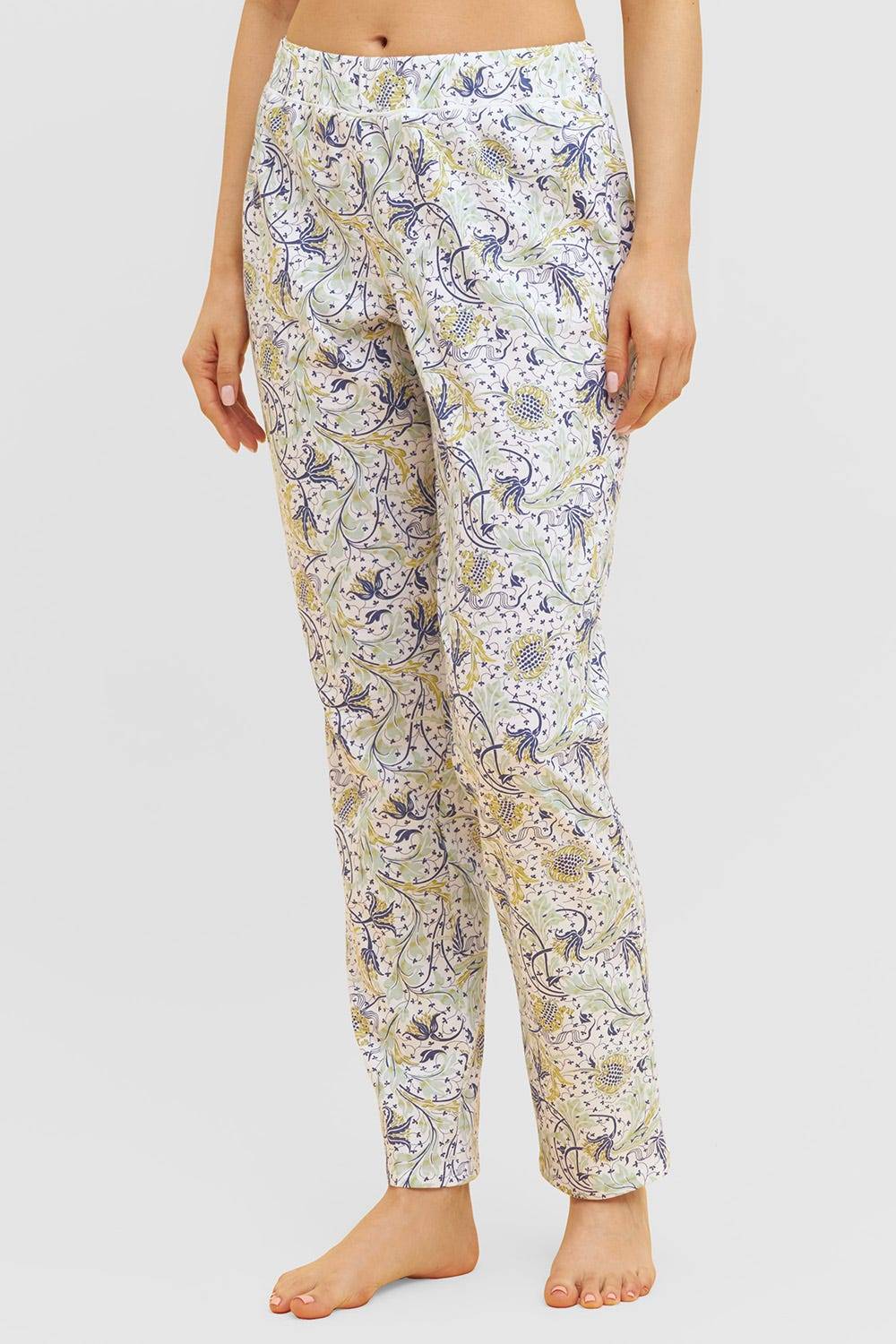 Rösch Basic Pyjamahose lang im floralen Ornament-Print Mix & Match 1884808