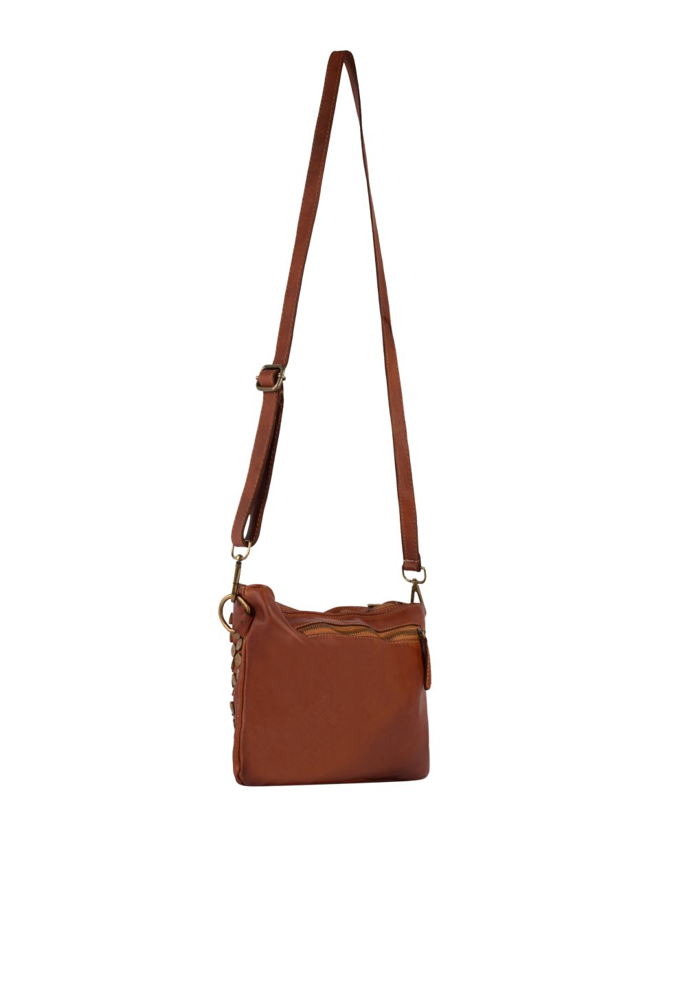 Schmuddelwedda DreiMaster Vintage Ledertasche mit Nieten Vierteljährliche Förderung