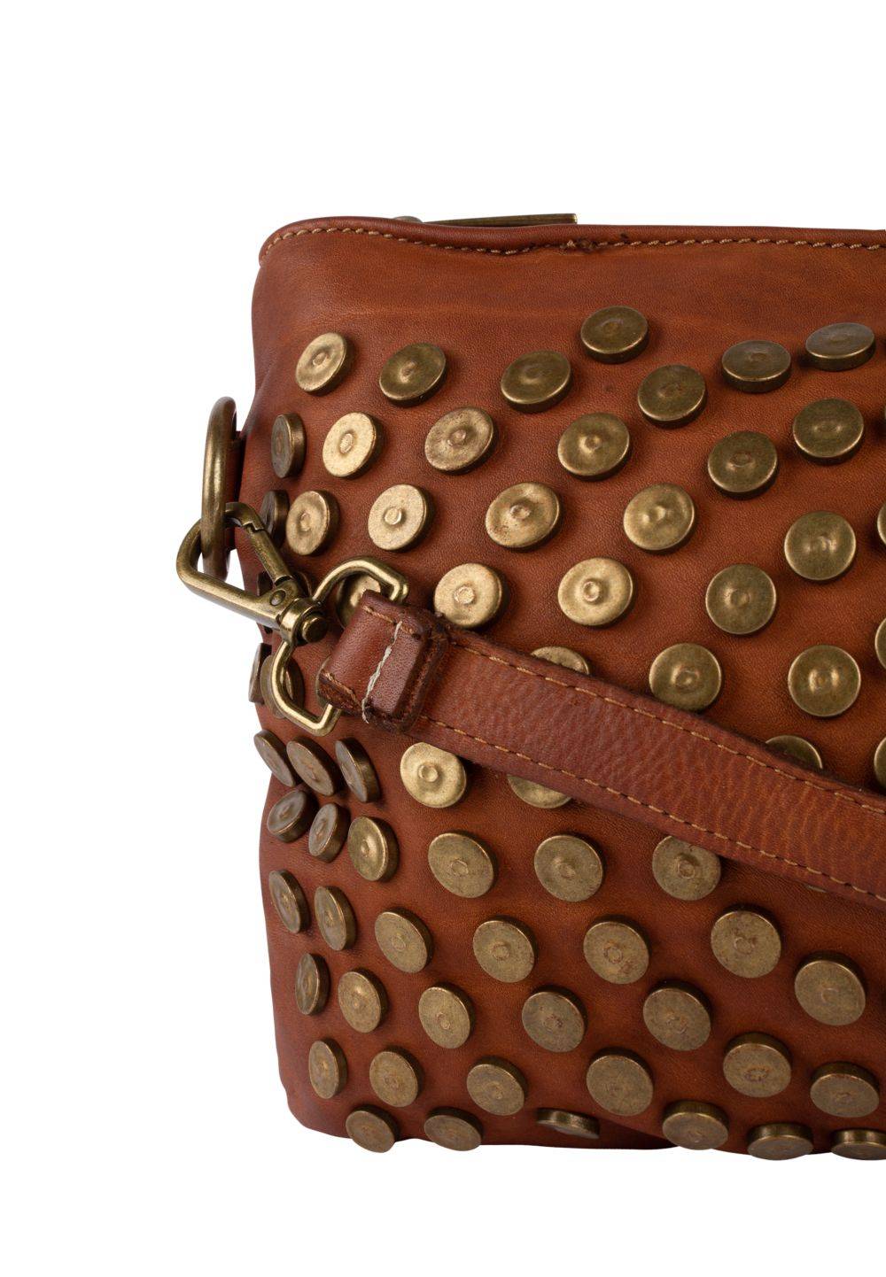 Schmuddelwedda DreiMaster Vintage Ledertasche mit Nieten Vierteljährliche Förderung