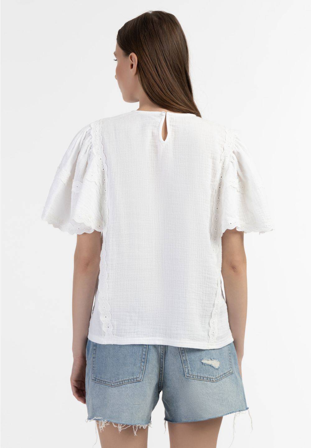 Schmuddelwedda DreiMaster Vintage Blusenshirt mit Spitze Super Rabatt