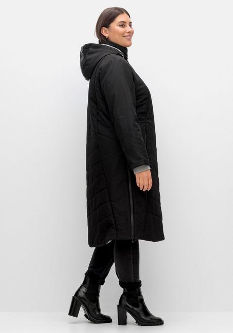 sheego Steppmantel mit seitlichen Reißverschlüssen - schwarz sheego Tägliche Deals