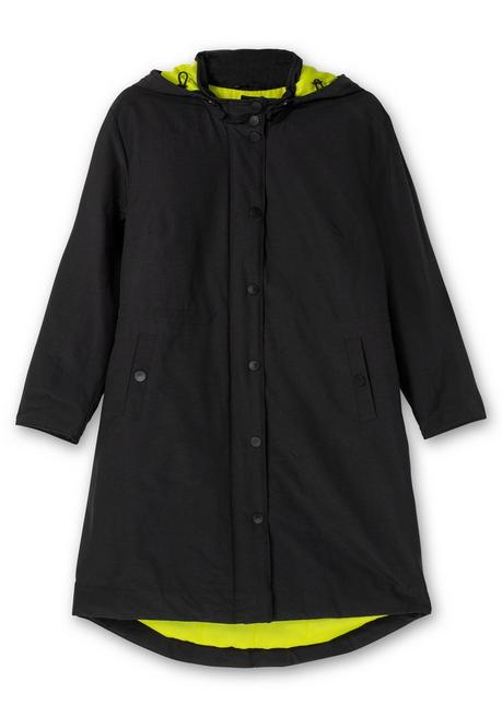 sheego Parka mit Kontrastfutter, wasserabweisend - schwarz sheego Super Sparpreis