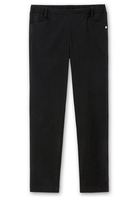 sheego CurvePerfect Hose, mit schmalem Bein und Schlupfbund - schwarz sheego Wochenangebot