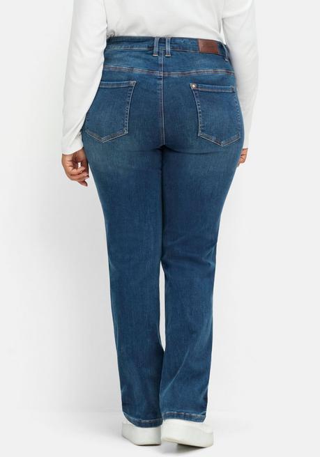 sheego Gerade Stretch-Jeans mit Bodyforming-Effekt - dark blue Denim sheego Neueste Stile