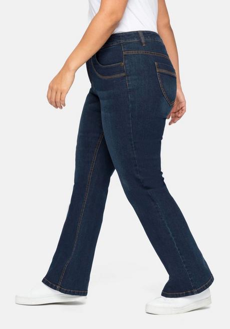 sheego Bootcut Jeans mit innen regulierbarer Bundweite - dark blue Denim sheego Letzte 2 Tage