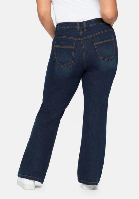 sheego Bootcut Jeans mit innen regulierbarer Bundweite - dark blue Denim sheego Letzte 2 Tage