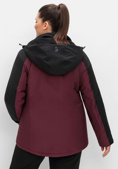 sheego Funktionsjacke mit Zwei-Wege-Reißverschluss - bordeaux-schwarz sheego Zeitbegrenzte Promotion