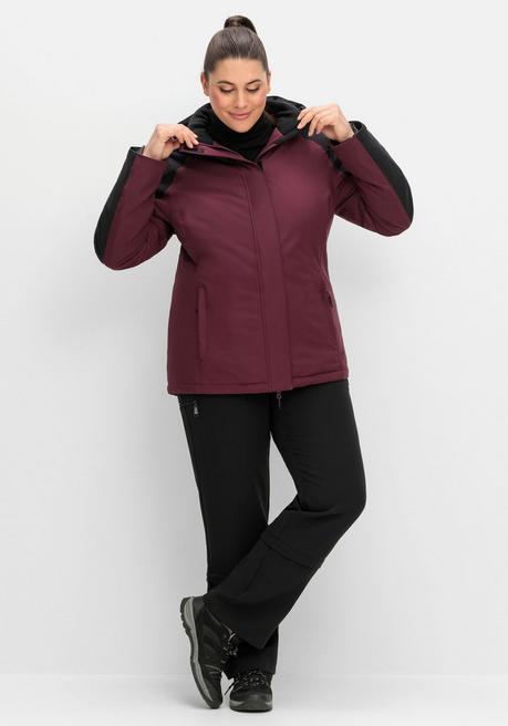 sheego Funktionsjacke mit Zwei-Wege-Reißverschluss - bordeaux-schwarz sheego Zeitbegrenzte Promotion