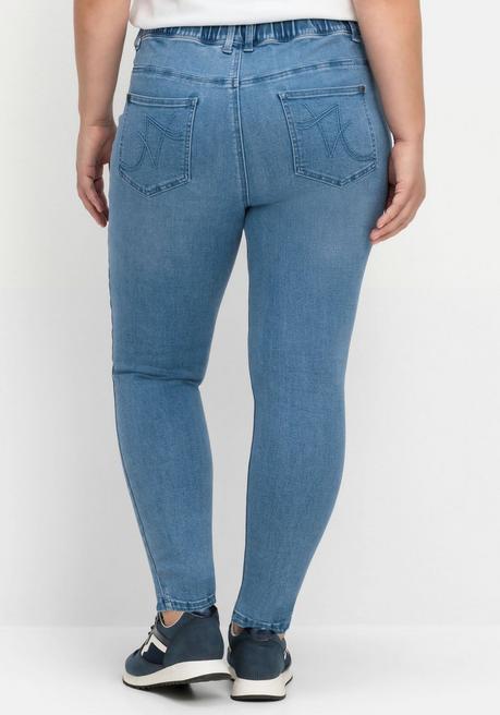 sheego Jeggings in Power-Stretch-Qualität, mit Schlupfbund - blue Denim sheego Bis zu 60% Rabatt