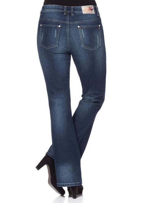sheego by Joe Browns Bootcut Stretch-Jeans im Used-Look - dark blue Denim sheego Nur für heute
