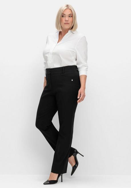 sheego CurvePerfect Hose, mit geradem Bein und Reißverschluss - schwarz sheego Sonderangebot der Fabrik