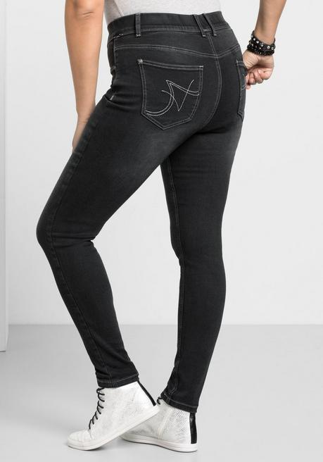 sheego Jeggings in Power-Stretch-Qualität, mit Schlupfbund - black Denim sheego Vierteljährliche Förderung