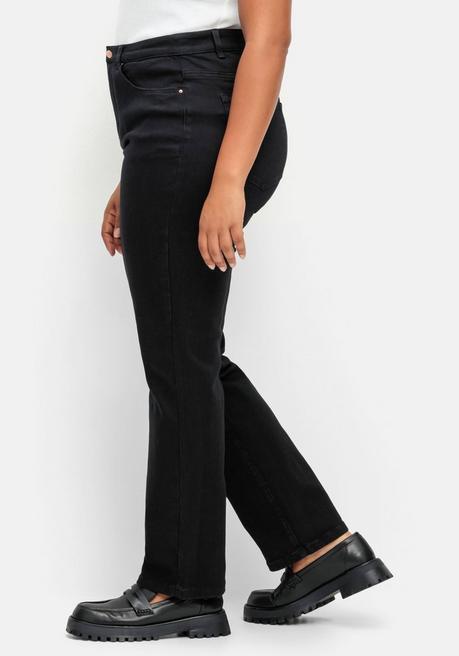 sheego Gerade Stretch-Jeans mit Bodyforming-Effekt - black Denim sheego Bis zu 55% Rabatt