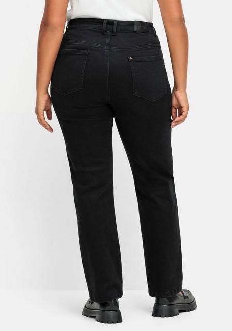 sheego Gerade Stretch-Jeans mit Bodyforming-Effekt - black Denim sheego Bis zu 55% Rabatt