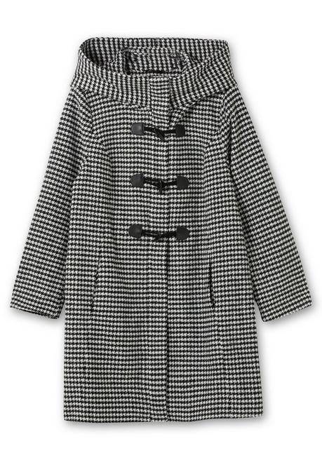 sheego Dufflecoat in A-Linie, mit Hahnentrittmuster - schwarz-grau sheego Speichern exportieren