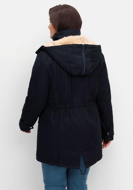 sheego Warm wattierter Parka mit Taillen-Tunnelzug - nachtblau sheego Im Verkauf