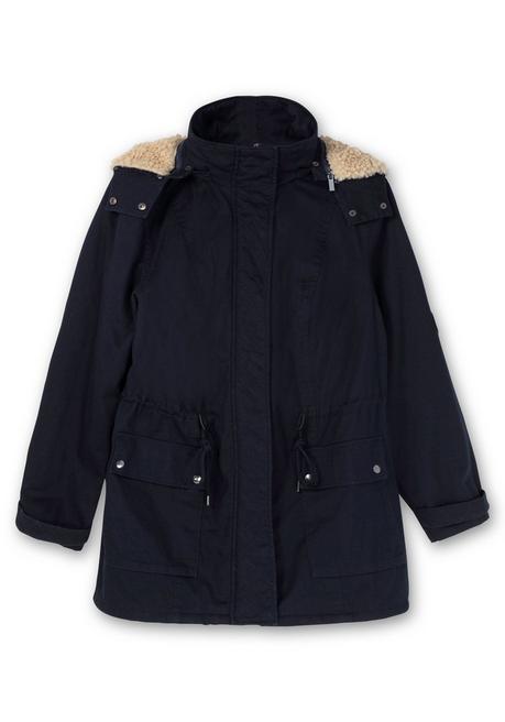 sheego Warm wattierter Parka mit Taillen-Tunnelzug - nachtblau sheego Im Verkauf