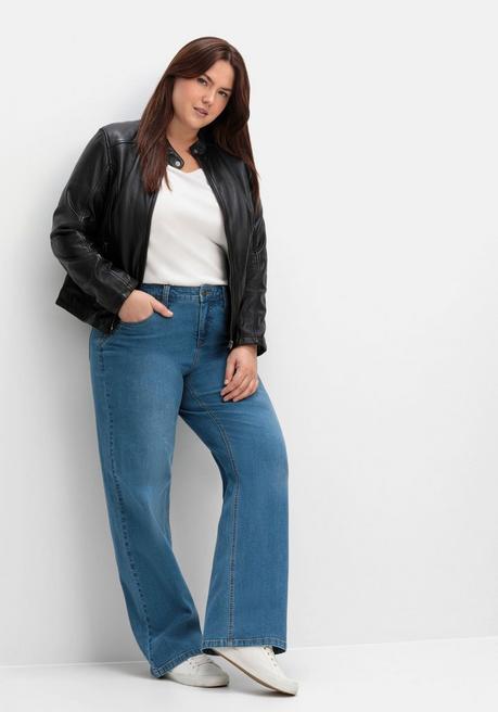 sheego Weite Jeans in Curvy-Schnitt ELLA - blue Denim sheego Rabatte dieses Monats