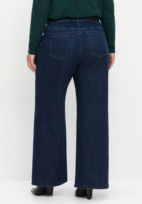sheego Weite High-Waist-Jeans im Curvy-Schnitt ELLA - dark blue Denim sheego 2025