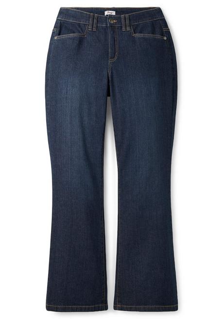 sheego Bootcut-Jeans mit Kontrastnähten - dark blue Denim sheego Blitzverkäufe