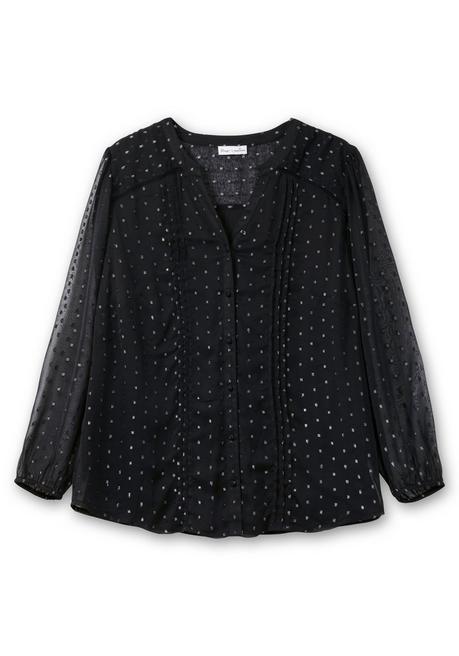 sheego by Joe Browns Chiffonbluse mit eingewebten Glanzfäden - schwarz gemustert sheego Valentinstagsangebot