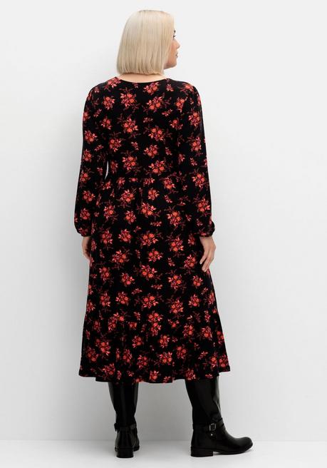 sheego by Joe Browns Jerseykleid mit floralem Alloverdruck - schwarz gemustert sheego Neueste Mode