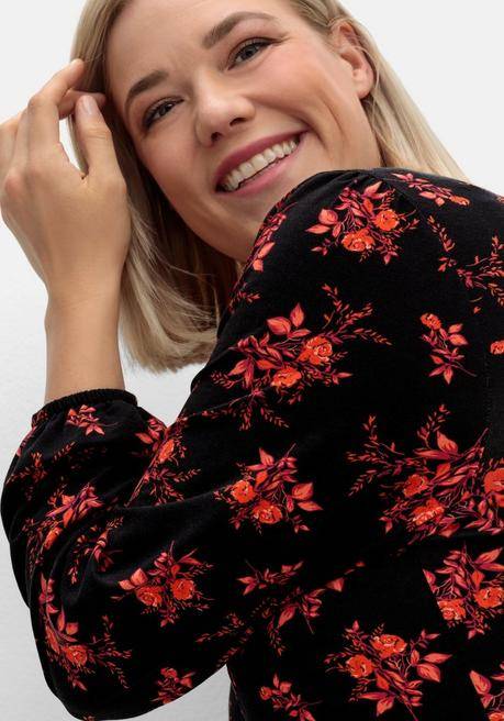 sheego by Joe Browns Jerseykleid mit floralem Alloverdruck - schwarz gemustert sheego Neueste Mode