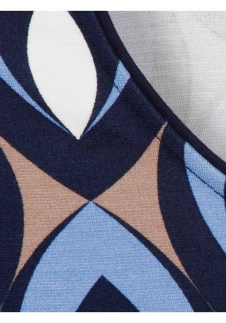 VIA APPIA DUE Bedrucktes Langarmshirt mit Rundhalsausschnitt - indigo gemustert sheego Super Sparpreis