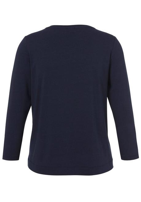 VIA APPIA DUE Langarmshirt mit glitzerndem Folienprint - indigo gemustert sheego Wochenangebot