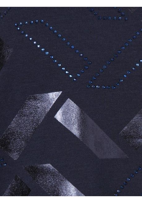 VIA APPIA DUE Langarmshirt mit glitzerndem Folienprint - indigo gemustert sheego Wochenangebot