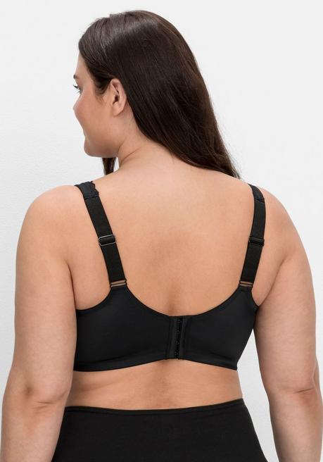 sheego Doppelpack Bügel-BHs mit Spitzenborten - schwarz+weiß sheego Bis zu 60% Rabatt