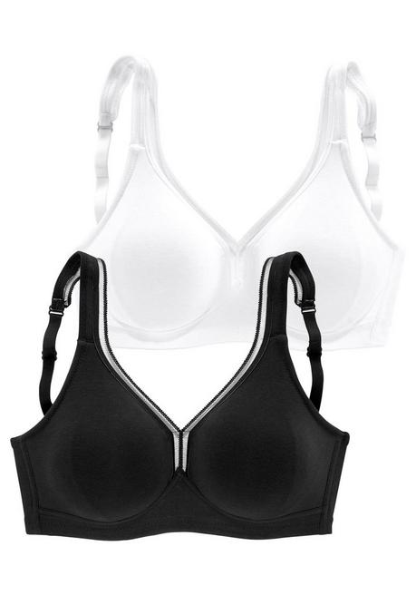 PETITE FLEUR T-Shirt-BH - schwarz+weiß sheego Clearance-Verkauf