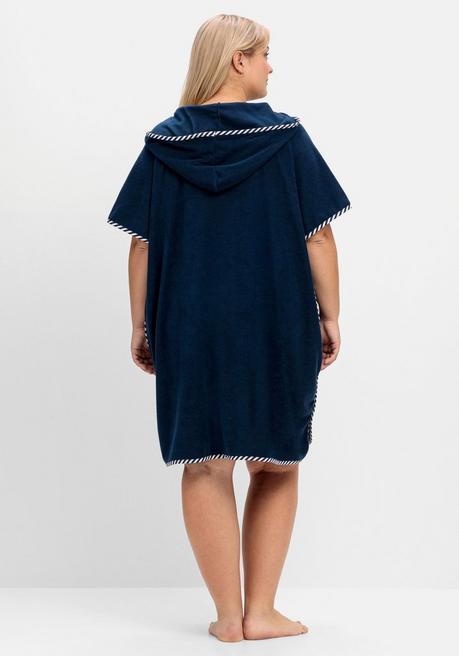 sheego Bade-Poncho mit Kapuze, aus Frottee - marine sheego Hotsell