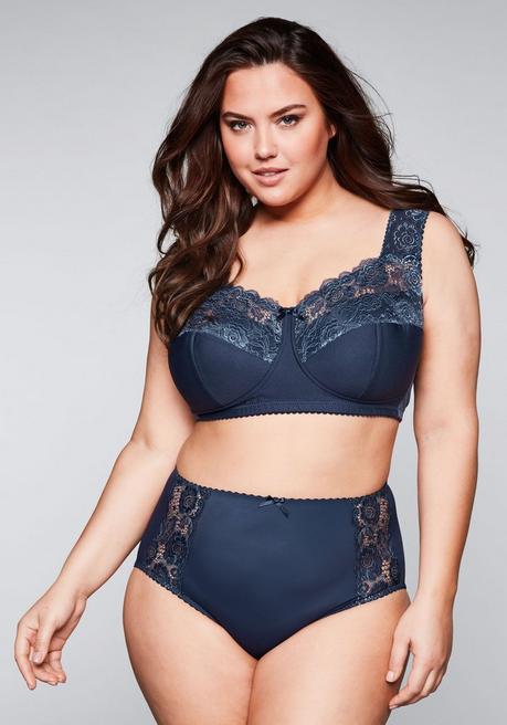sheego BH ohne Bügel mit wattierten Cups - saphir sheego im Angebot